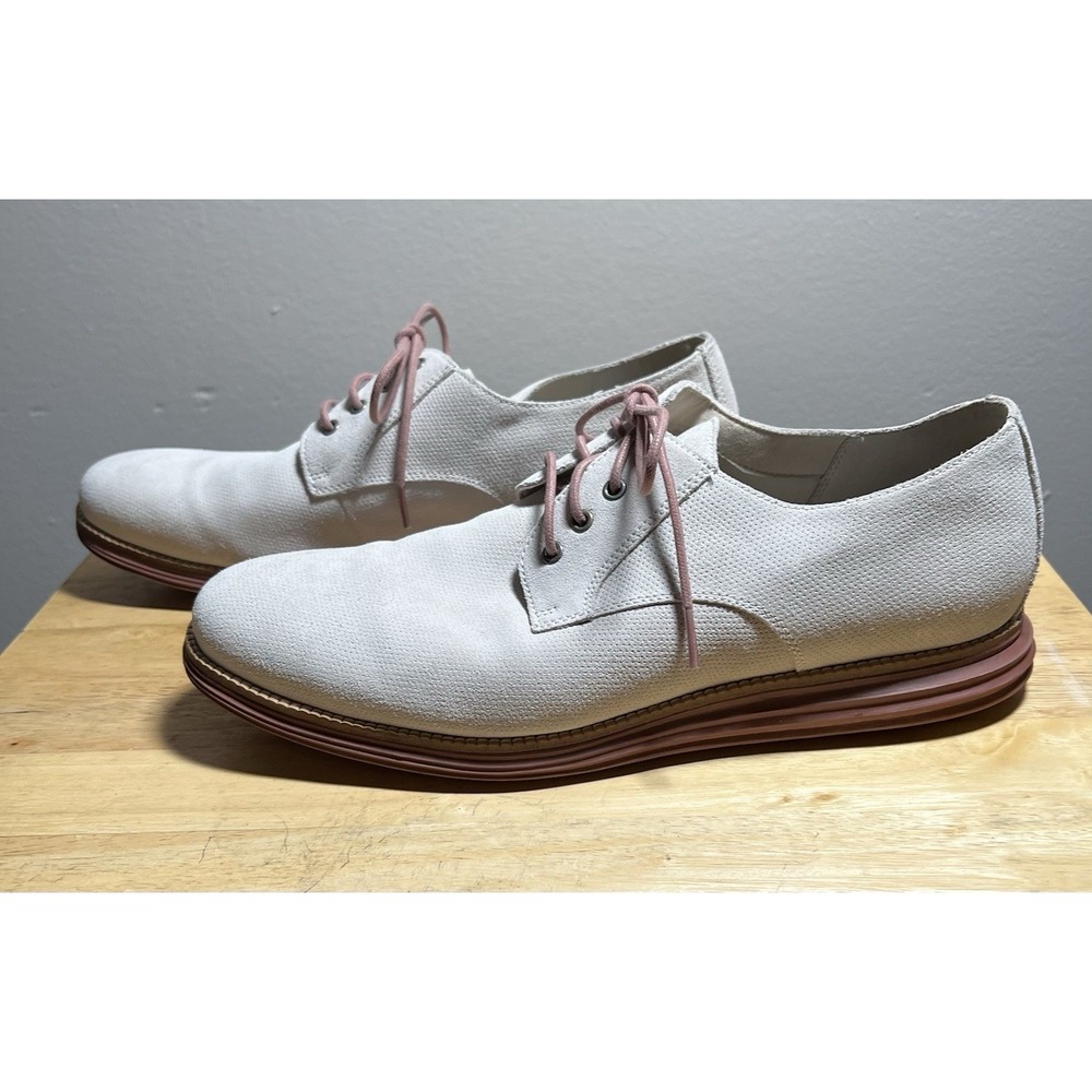 Cole Haan Original Grand Mens 12 Gray Suede Oxford Shoes Lightweight Comfort - Picture 5 of 12